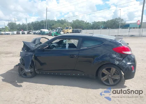 2014 Hyundai Veloster Turbo W/Blue из США, поврежденный, VIN KMHTC6AEXEU203300